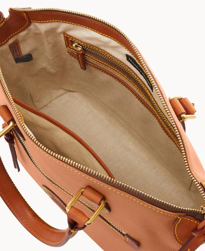 Woman All Weather Leather 30 Domed Satchel 30 Caramel Dooney and Bourke Satchels Woman All Weather Leather 30 Domed Satchel 30 Caramel Dooney and Bourke Satchels