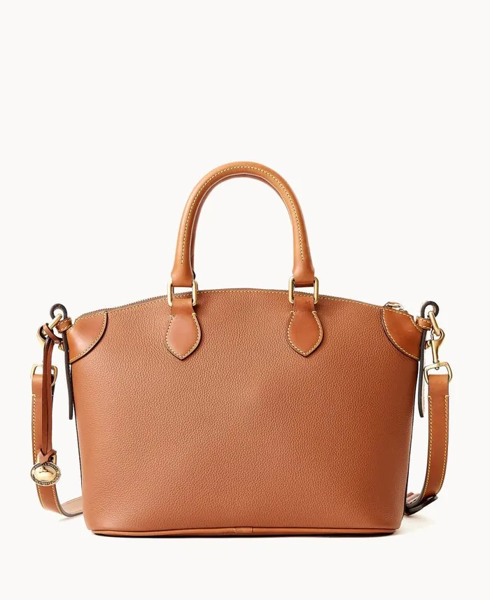 Woman All Weather Leather 30 Domed Satchel 30 Caramel Dooney and Bourke Satchels Woman All Weather Leather 30 Domed Satchel 30 Caramel Dooney and Bourke Satchels