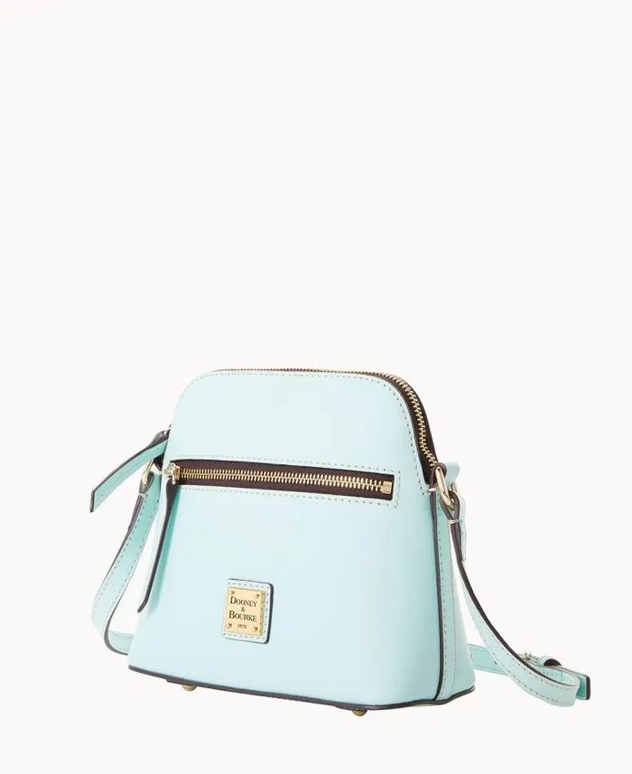 Woman Beacon Zip Domed Crossbody Pale Blue Dooney and Bourke Crossbodies Woman Beacon Zip Domed Crossbody Pale Blue Dooney and Bourke Crossbodies