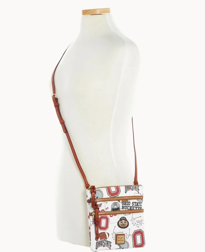 Woman Collegiate Ohio State University N S Triple Zip Crossbody Ohio State Dooney and Bourke Crossbodies Woman Collegiate Ohio State University N S Triple Zip Crossbody Ohio State Dooney and Bourke Crossbodies