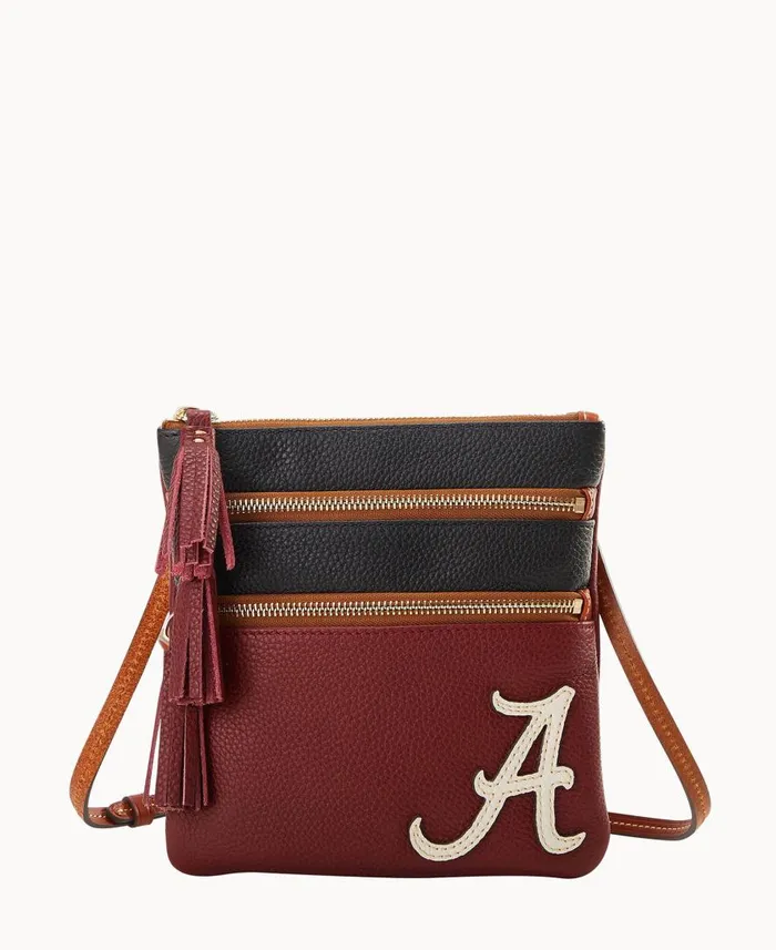 Woman Collegiate University Of Alabama Triple Zip Crossbody University Of Alabama Dooney and Bourke Crossbodies Woman Collegiate University Of Alabama Triple Zip Crossbody University Of Alabama Dooney and Bourke Crossbodies