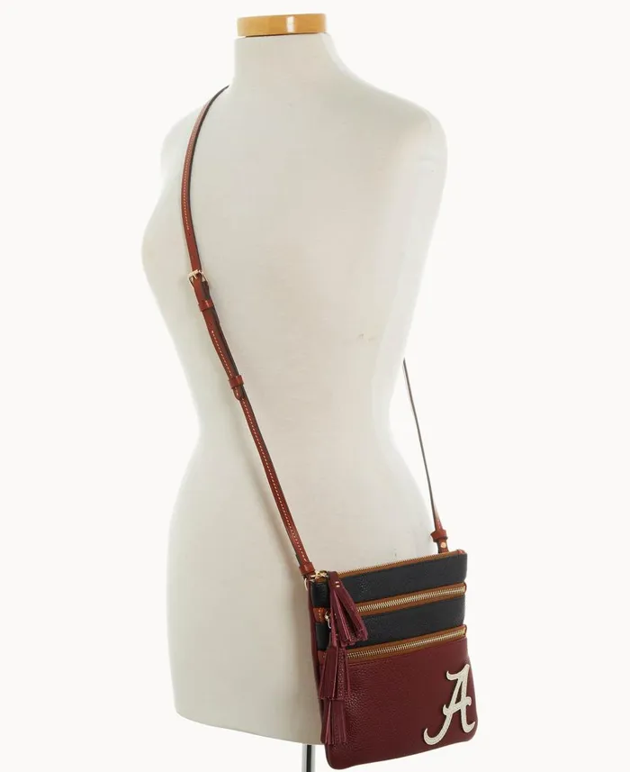Woman Collegiate University Of Alabama Triple Zip Crossbody University Of Alabama Dooney and Bourke Crossbodies Woman Collegiate University Of Alabama Triple Zip Crossbody University Of Alabama Dooney and Bourke Crossbodies