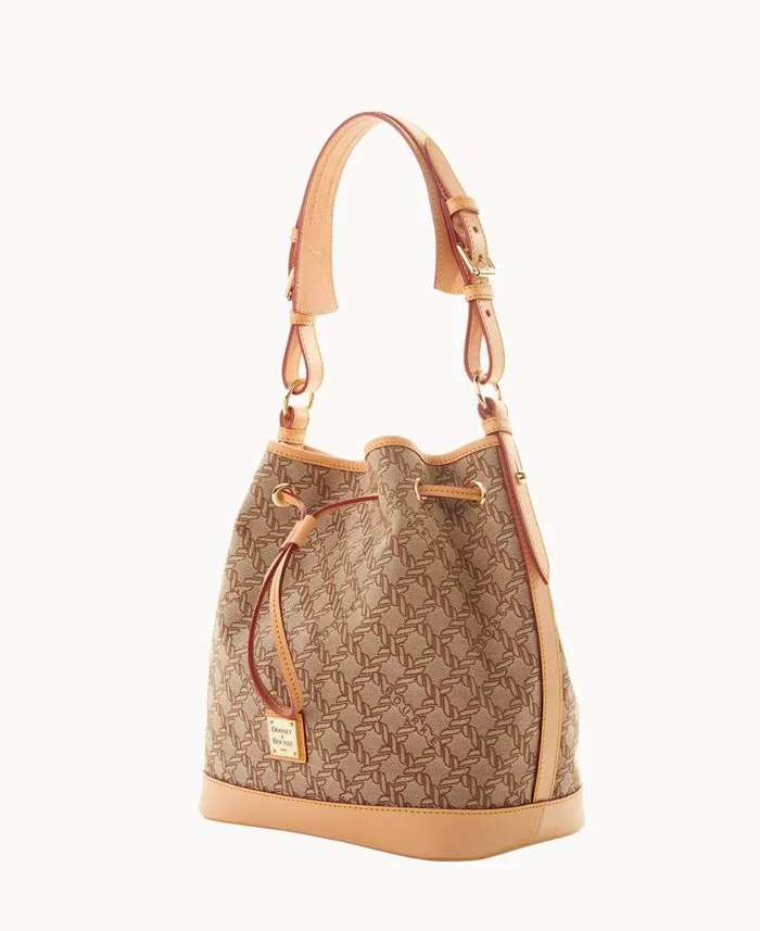 Woman Maritime Drawstring Brown Dooney and Bourke Shoulder Bags Woman Maritime Drawstring Brown Dooney and Bourke Shoulder Bags