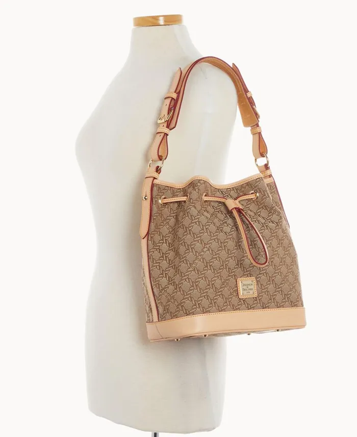 Woman Maritime Drawstring Brown Dooney and Bourke Shoulder Bags Woman Maritime Drawstring Brown Dooney and Bourke Shoulder Bags