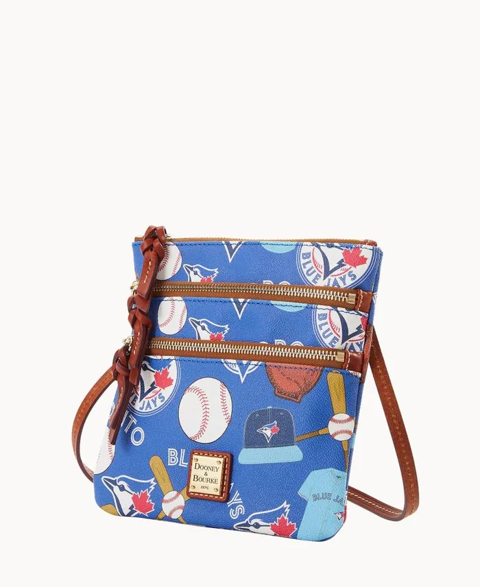 Woman MLB Blue Jays N S Triple Zip Crossbody Blue Jays Dooney and Bourke Crossbodies Woman MLB Blue Jays N S Triple Zip Crossbody Blue Jays Dooney and Bourke Crossbodies