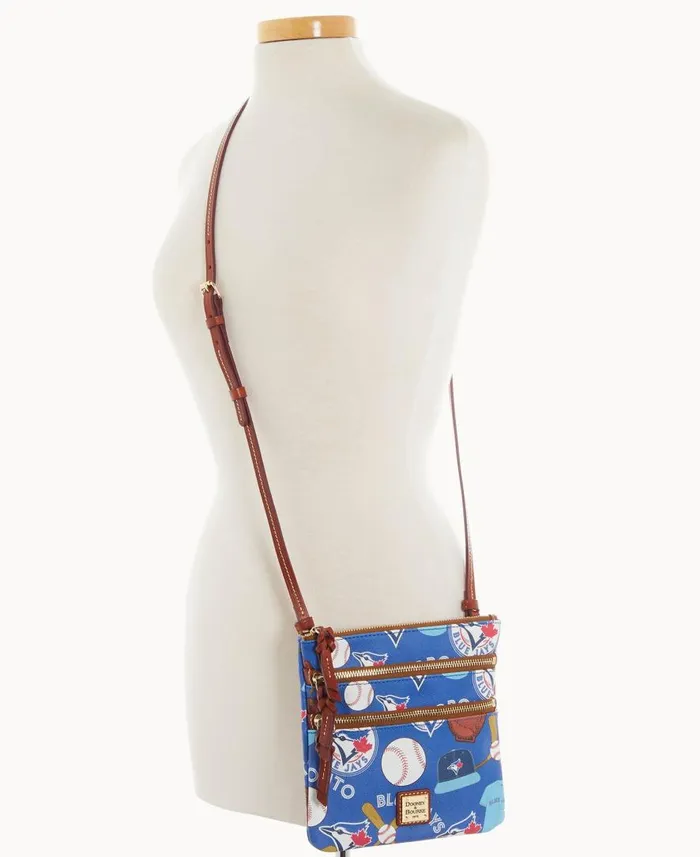 Woman MLB Blue Jays N S Triple Zip Crossbody Blue Jays Dooney and Bourke Crossbodies Woman MLB Blue Jays N S Triple Zip Crossbody Blue Jays Dooney and Bourke Crossbodies