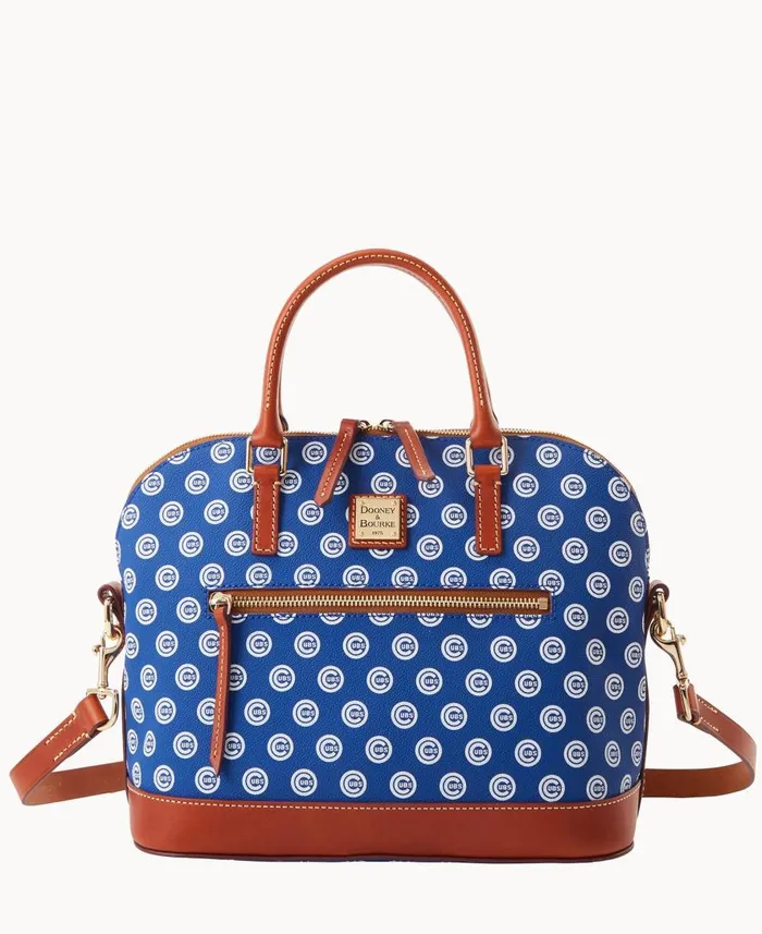 Woman MLB Cubs Domed Zip Satchel Cubs Dooney and Bourke Satchels