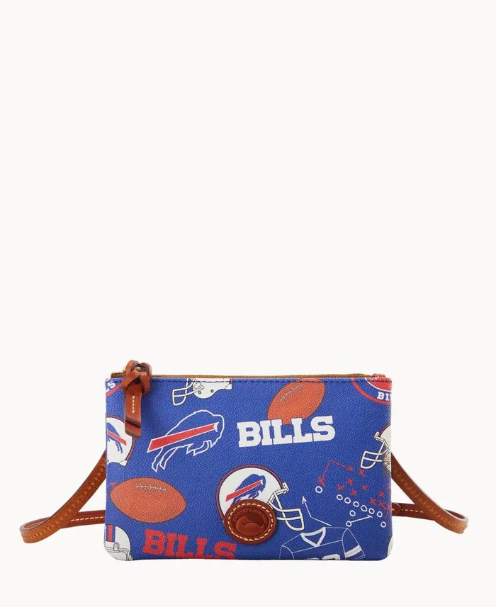 Woman NFL Bills Top Zip Crossbody Bills Dooney and Bourke Crossbodies