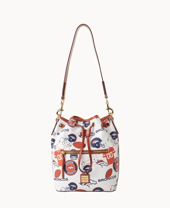 Woman NFL Broncos Drawstring Broncos Dooney and Bourke Shoulder Bags