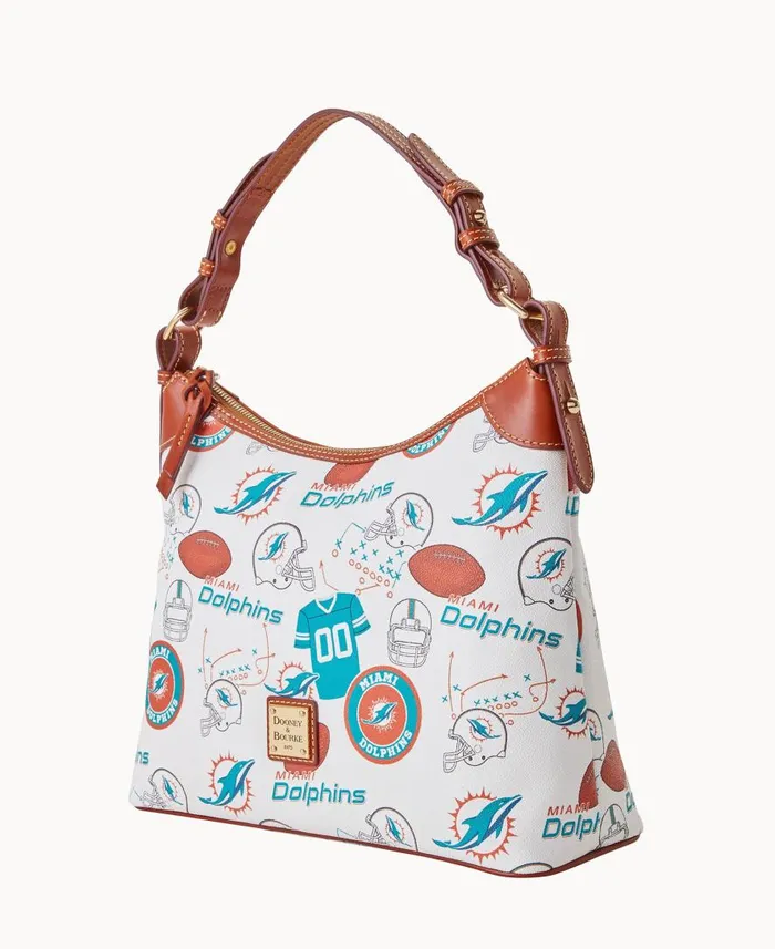 Woman NFL Dolphins Hobo Dolphins Dooney and Bourke Shoulder Bags Woman NFL Dolphins Hobo Dolphins Dooney and Bourke Shoulder Bags