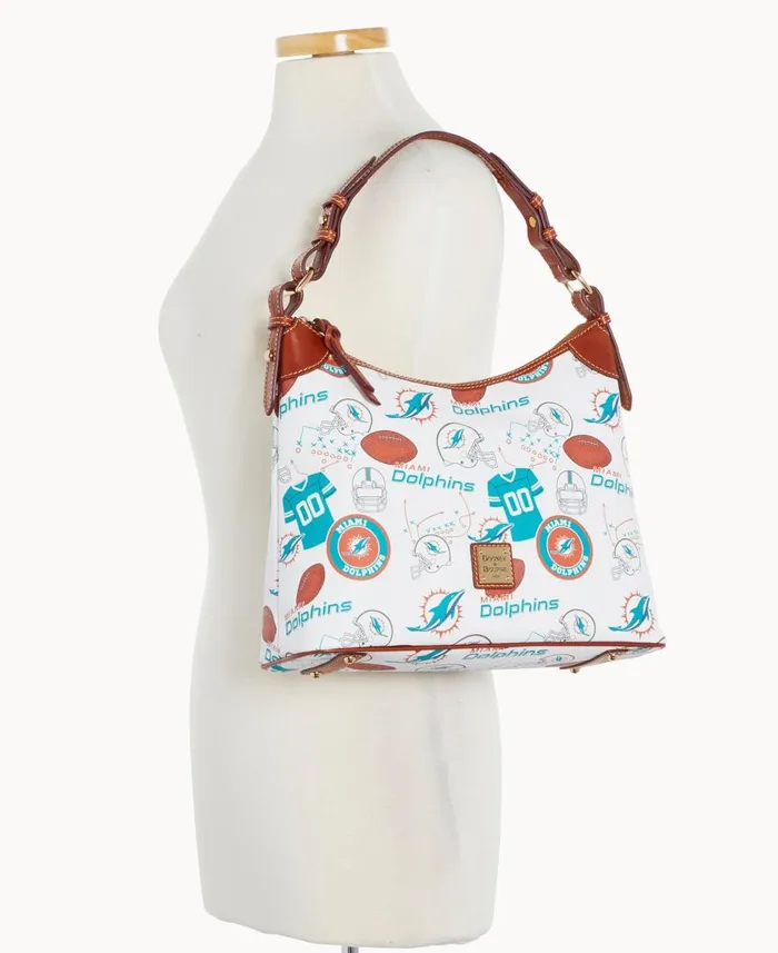 Woman NFL Dolphins Hobo Dolphins Dooney and Bourke Shoulder Bags Woman NFL Dolphins Hobo Dolphins Dooney and Bourke Shoulder Bags