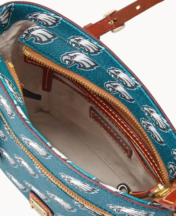Woman NFL Eagles Small Zip Crossbody Eagles Dooney and Bourke Crossbodies Woman NFL Eagles Small Zip Crossbody Eagles Dooney and Bourke Crossbodies