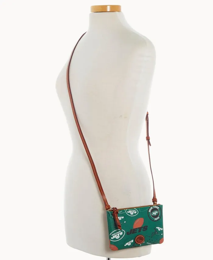 Woman NFL Jets Top Zip Crossbody Jets Dooney and Bourke Crossbodies Woman NFL Jets Top Zip Crossbody Jets Dooney and Bourke Crossbodies