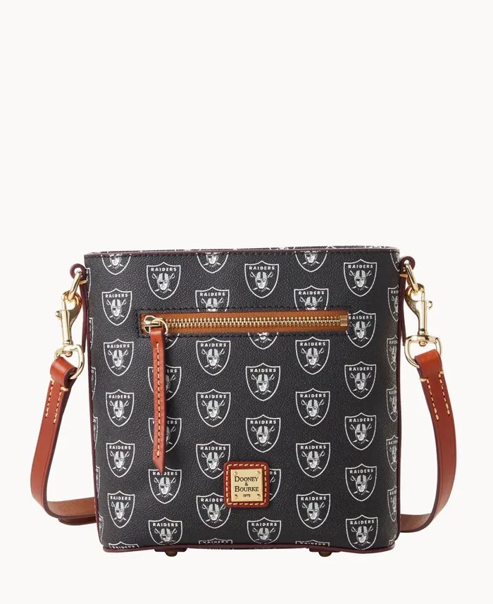 Woman NFL Raiders Small Zip Crossbody Raiders Dooney and Bourke Crossbodies