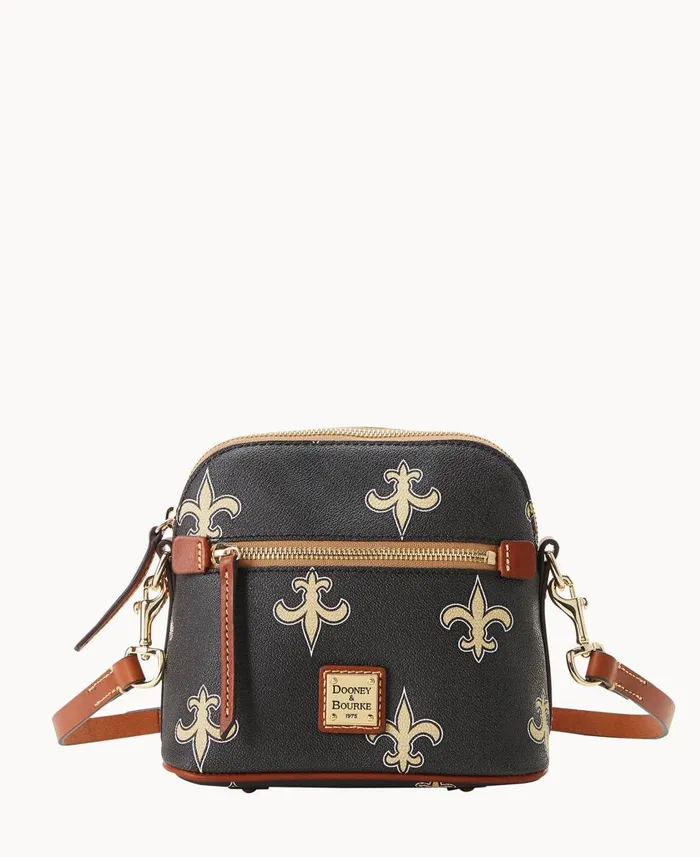 Woman NFL Saints Domed Crossbody Saints Dooney and Bourke Crossbodies