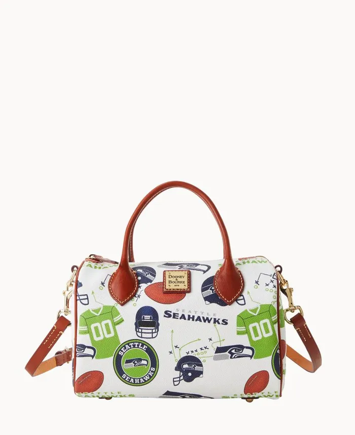 Woman NFL Seahawks Barrel Satchel Seahawks Dooney and Bourke Satchels