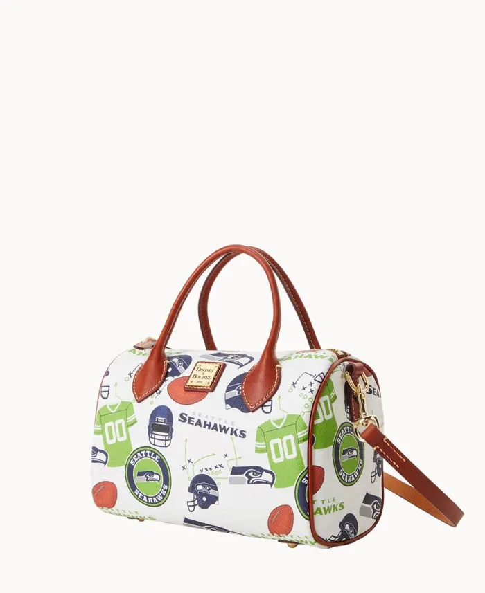 Woman NFL Seahawks Barrel Satchel Seahawks Dooney and Bourke Satchels Woman NFL Seahawks Barrel Satchel Seahawks Dooney and Bourke Satchels