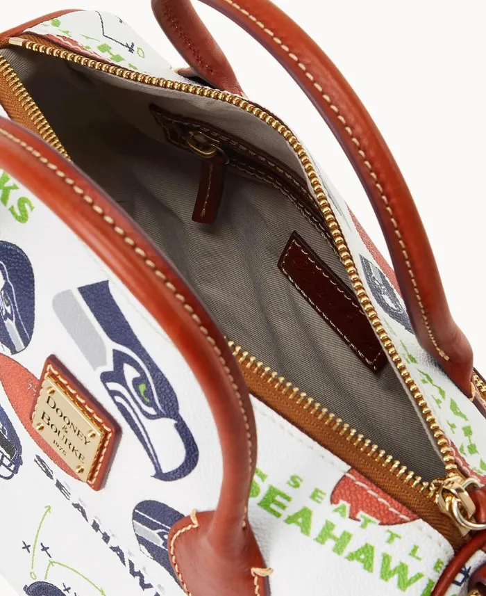 Woman NFL Seahawks Barrel Satchel Seahawks Dooney and Bourke Satchels Woman NFL Seahawks Barrel Satchel Seahawks Dooney and Bourke Satchels
