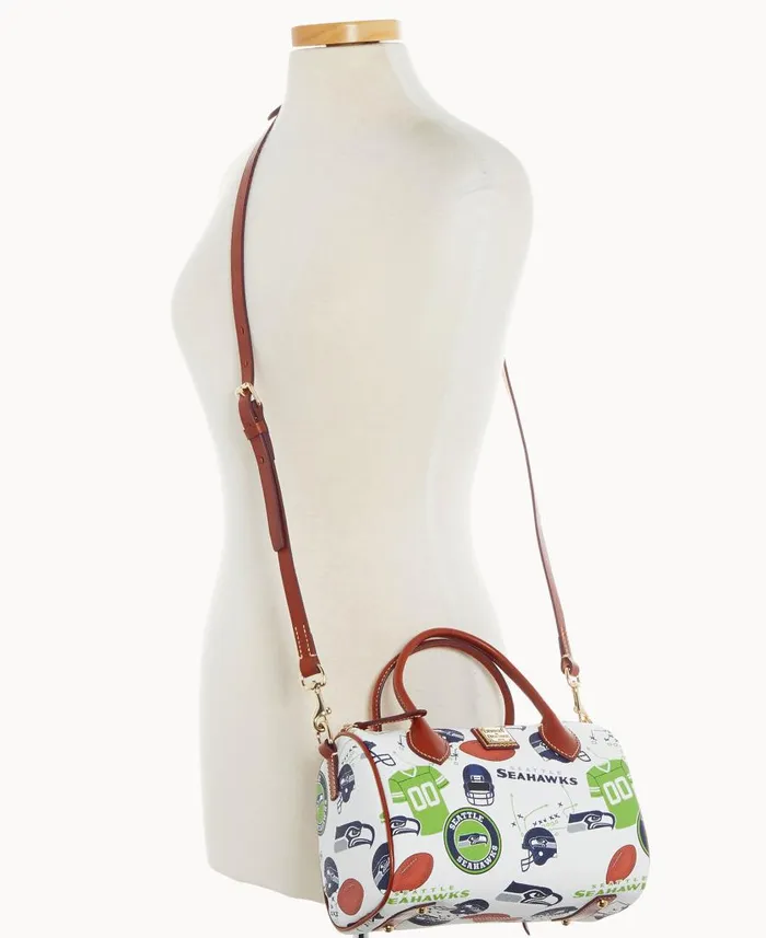 Woman NFL Seahawks Barrel Satchel Seahawks Dooney and Bourke Satchels Woman NFL Seahawks Barrel Satchel Seahawks Dooney and Bourke Satchels