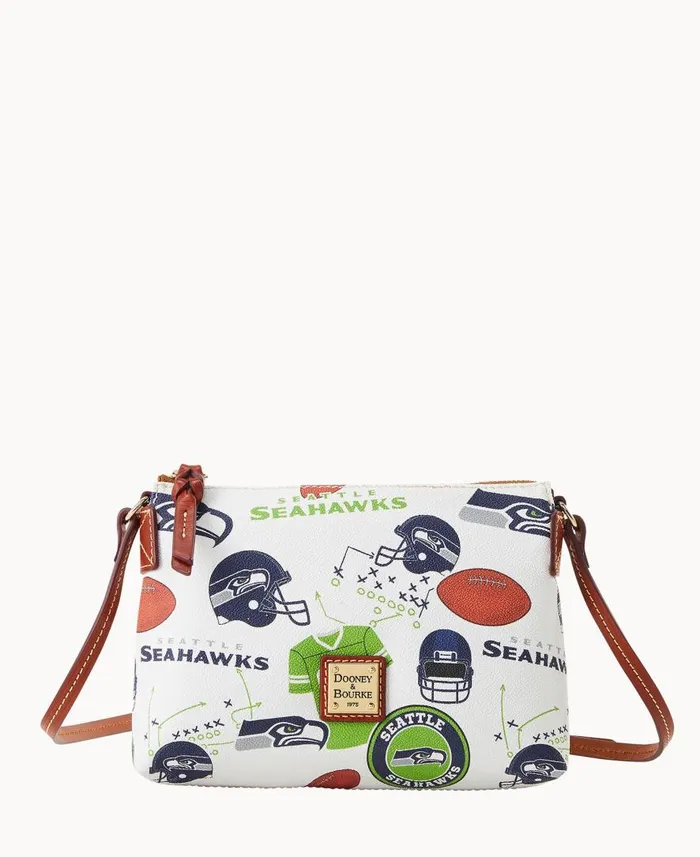 Woman NFL Seahawks Crossbody Pouchette Seahawks Dooney and Bourke Crossbodies