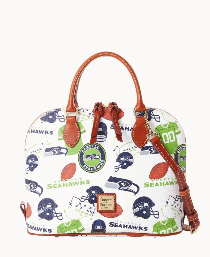 Woman NFL Seahawks Zip Zip Satchel Seahawks Dooney and Bourke Satchels