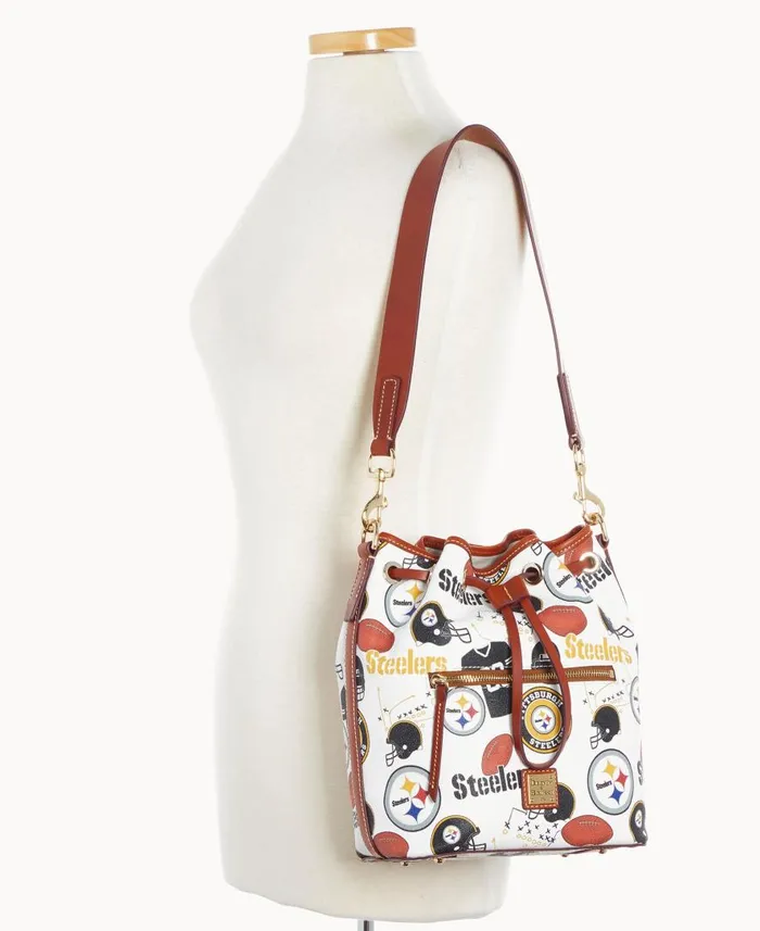 Woman NFL Steelers Drawstring Steelers Dooney and Bourke Shoulder Bags Woman NFL Steelers Drawstring Steelers Dooney and Bourke Shoulder Bags