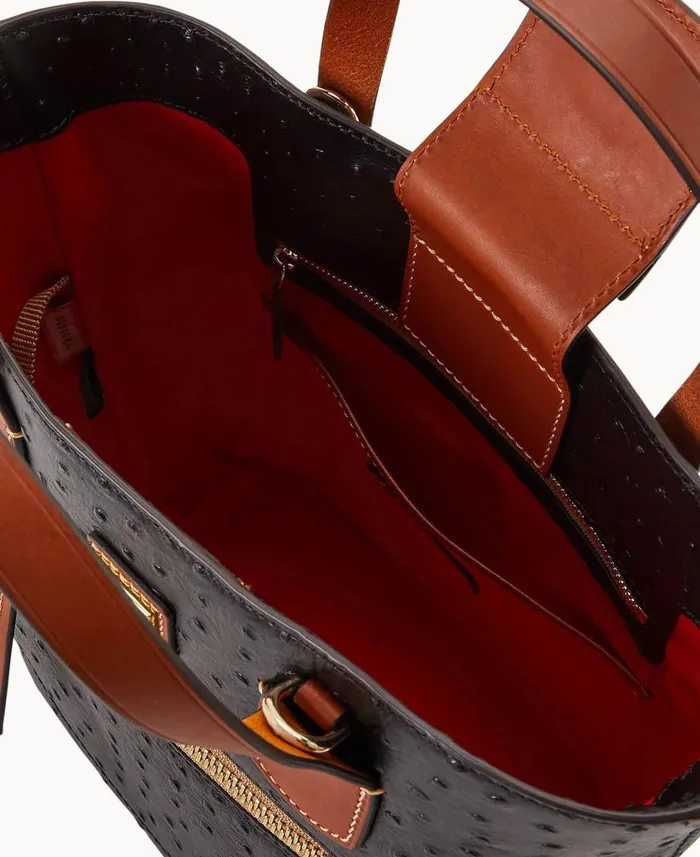 Woman Ostrich Brinley Black Dooney and Bourke Shoulder Bags Woman Ostrich Brinley Black Dooney and Bourke Shoulder Bags