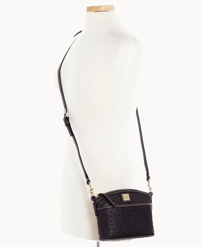 Woman Ostrich Domed Crossbody Black Black Dooney and Bourke Crossbodies Woman Ostrich Domed Crossbody Black Black Dooney and Bourke Crossbodies