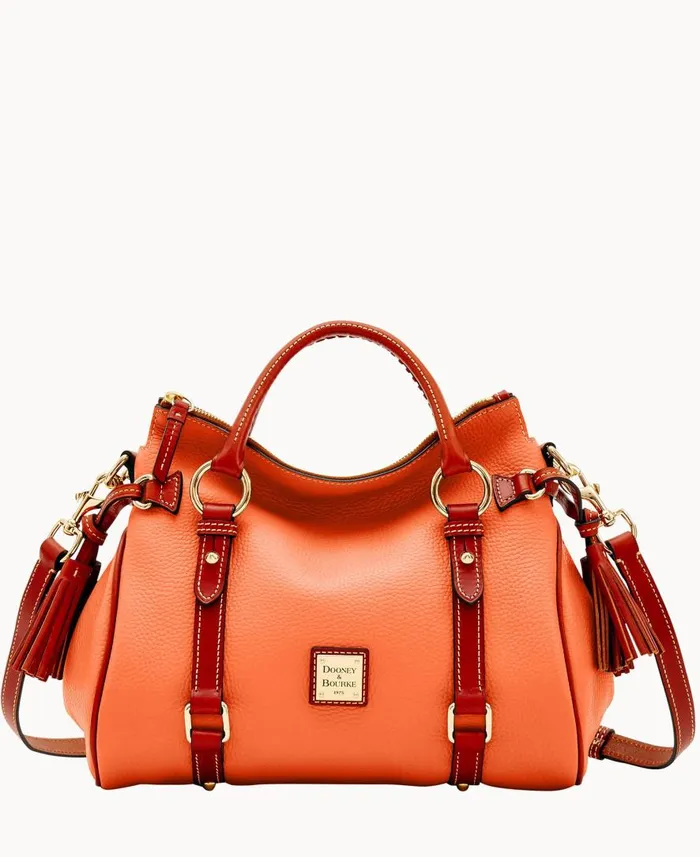 Woman Pebble Grain Satchel Coral Dooney and Bourke Satchels