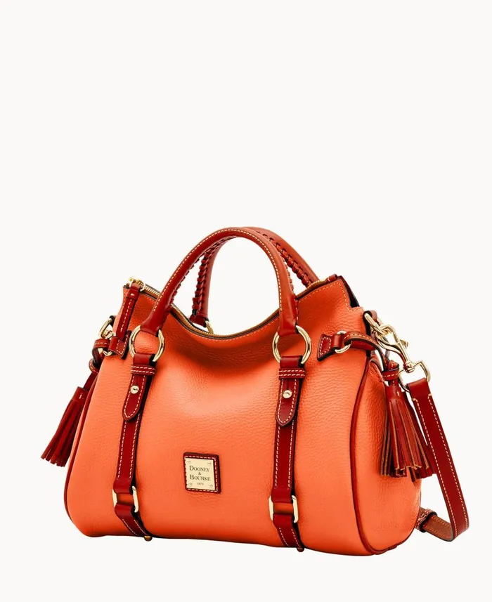 Woman Pebble Grain Satchel Coral Dooney and Bourke Satchels Woman Pebble Grain Satchel Coral Dooney and Bourke Satchels