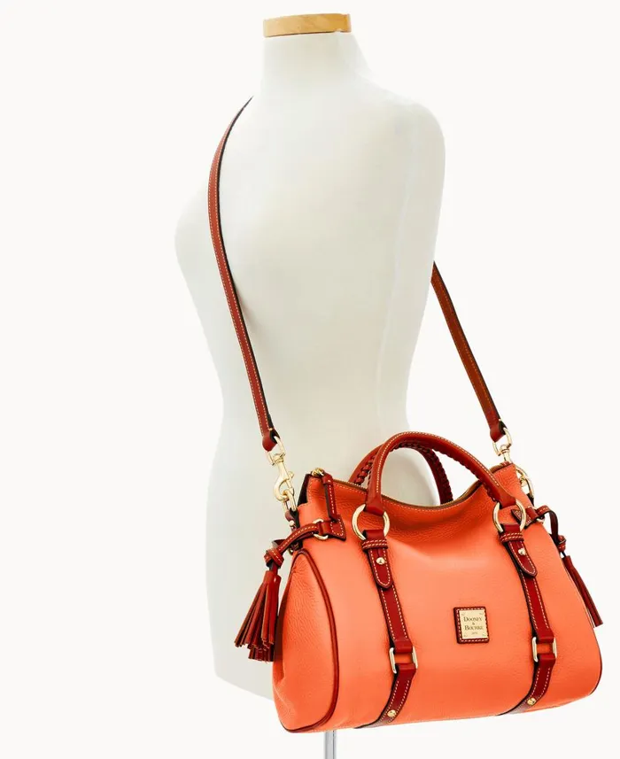 Woman Pebble Grain Satchel Coral Dooney and Bourke Satchels Woman Pebble Grain Satchel Coral Dooney and Bourke Satchels