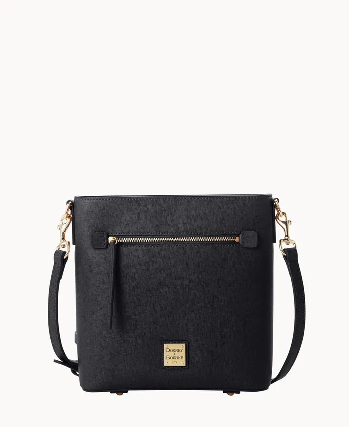 Woman Saffiano Zip Crossbody Black Dooney and Bourke Crossbodies