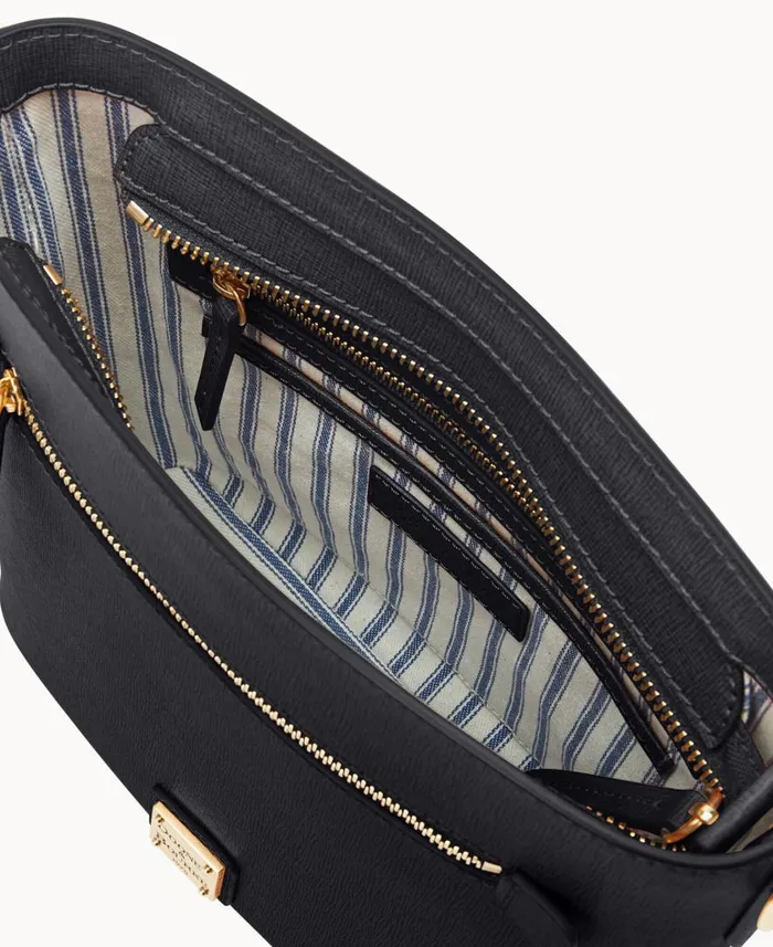 Woman Saffiano Zip Crossbody Black Dooney and Bourke Crossbodies Woman Saffiano Zip Crossbody Black Dooney and Bourke Crossbodies