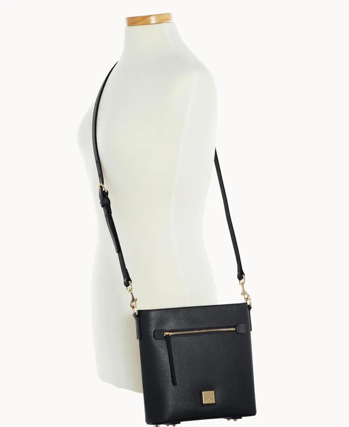 Woman Saffiano Zip Crossbody Black Dooney and Bourke Crossbodies Woman Saffiano Zip Crossbody Black Dooney and Bourke Crossbodies
