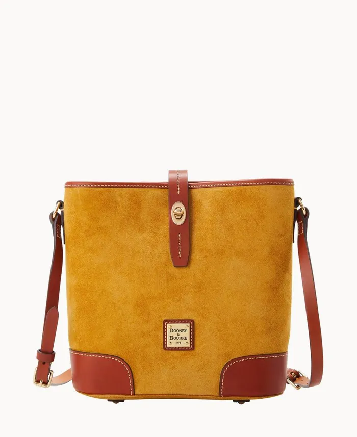 Woman Suede Crossbody Bucket Chamois Dooney and Bourke Crossbodies