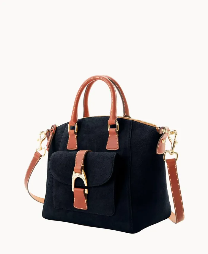 Woman Suede Naomi Satchel Black Dooney and Bourke Satchels Woman Suede Naomi Satchel Black Dooney and Bourke Satchels