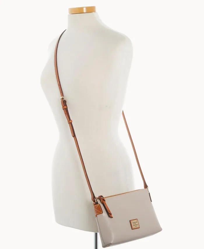 Woman Wexford Leather Rosie Crossbody Oyster Dooney and Bourke Crossbodies