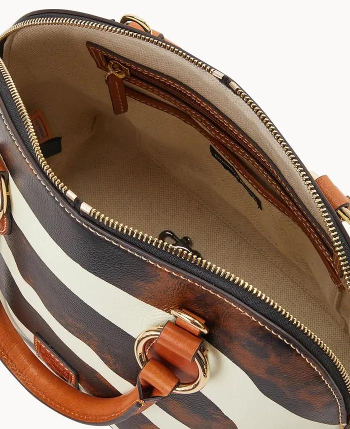 Woman Zebra Leather Domed Satchel Zebra Dooney and Bourke Satchels Woman Zebra Leather Domed Satchel Zebra Dooney and Bourke Satchels