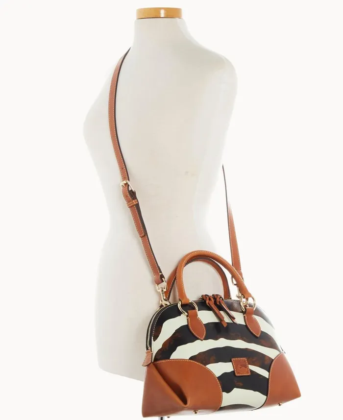 Woman Zebra Leather Domed Satchel Zebra Dooney and Bourke Satchels Woman Zebra Leather Domed Satchel Zebra Dooney and Bourke Satchels