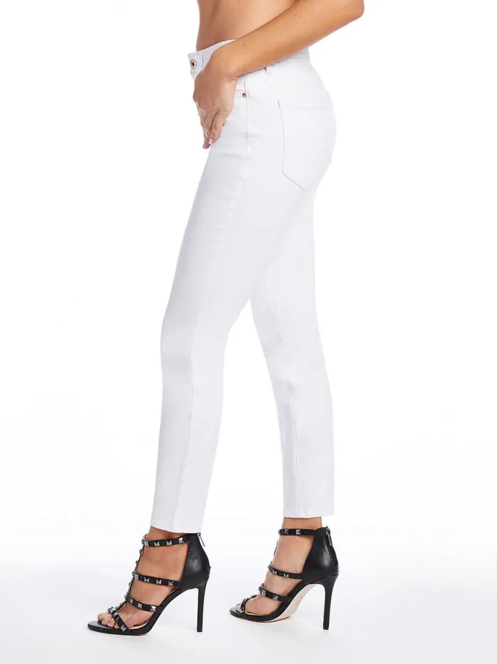 Women Adored High Rise Ankle Skinny Jeans In White Jessica Simpson Bottoms