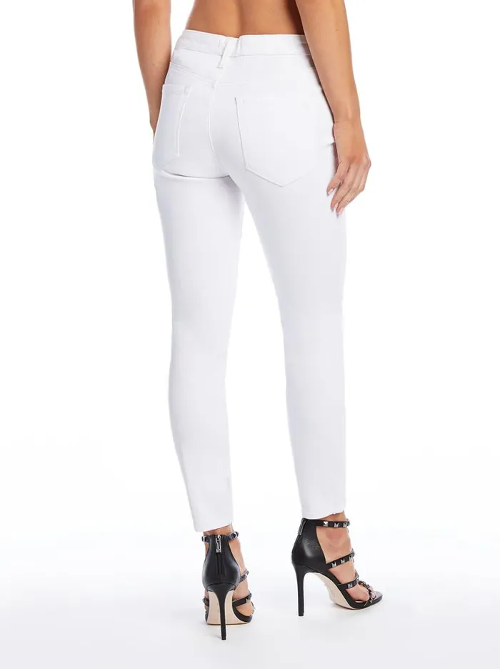 Women Adored High Rise Ankle Skinny Jeans In White Jessica Simpson Bottoms