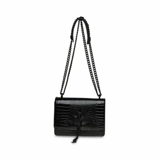 Women AMARA BAG CROCODILE BLACKBLACK Black Black Steve Madden Crossbody Bags