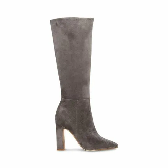 Women ARCHERS GREY SUEDE Grey Suede Steve Madden Boots and Booties