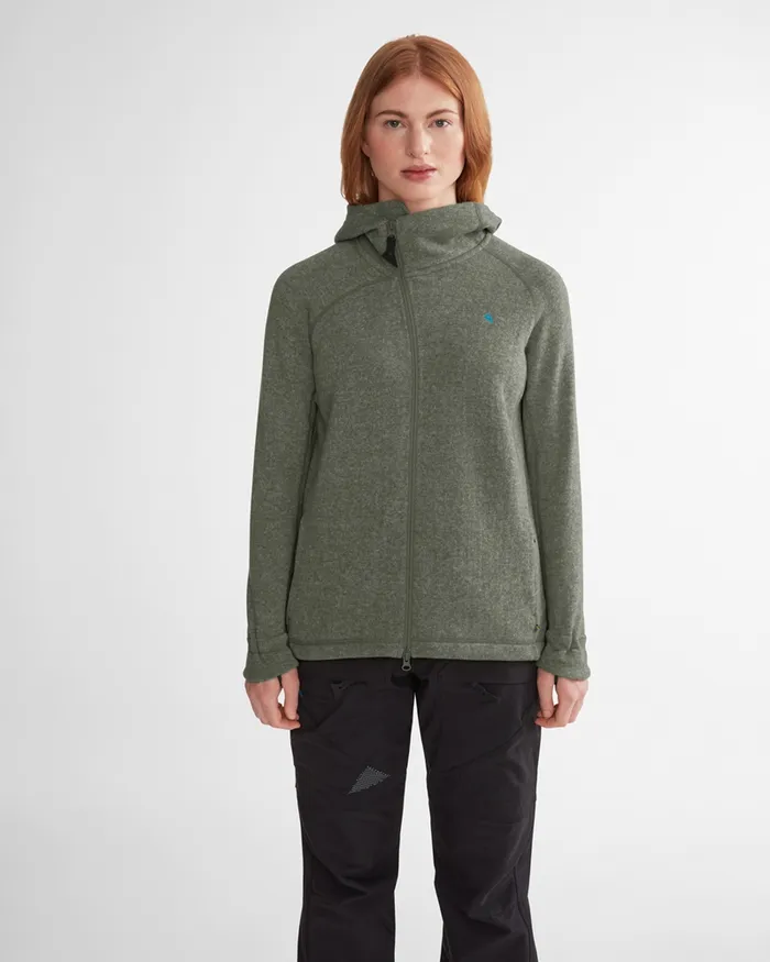 Women Balder Hoodie Wool MidLayer Warm Sand Klttermusen Fleeces and Sweaters