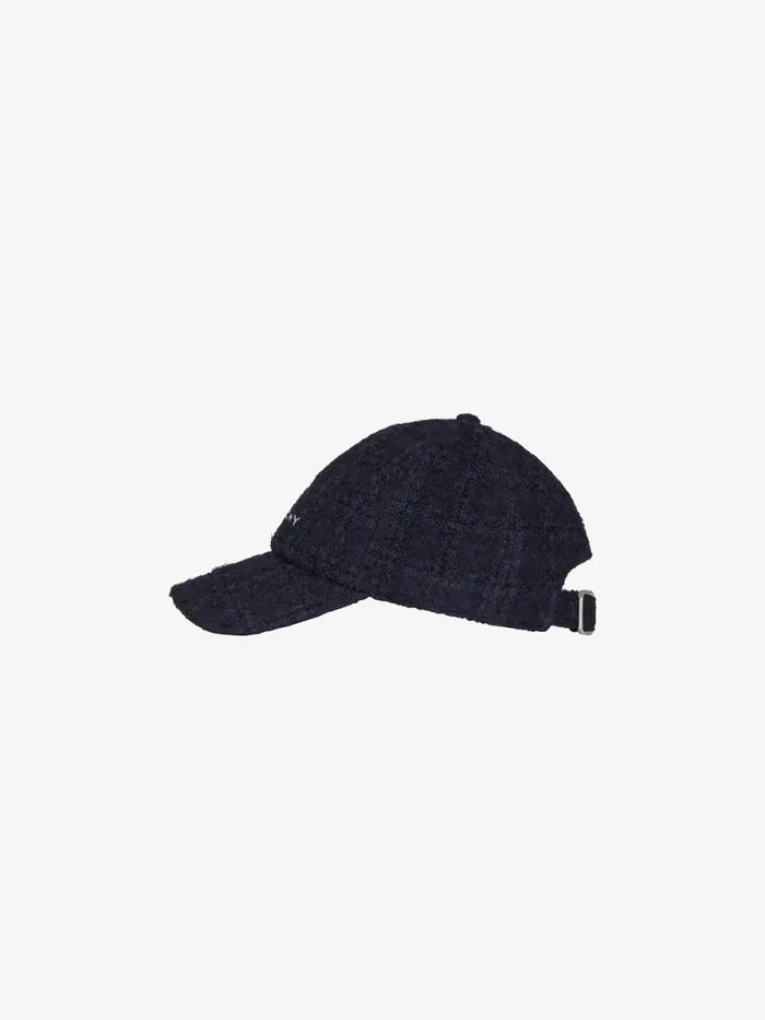 Women Beanies and Caps Givenchy GIVENCHY Embroidered Cap In Tweed Dark Blue Women Beanies and Caps Givenchy GIVENCHY Embroidered Cap In Tweed Dark Blue