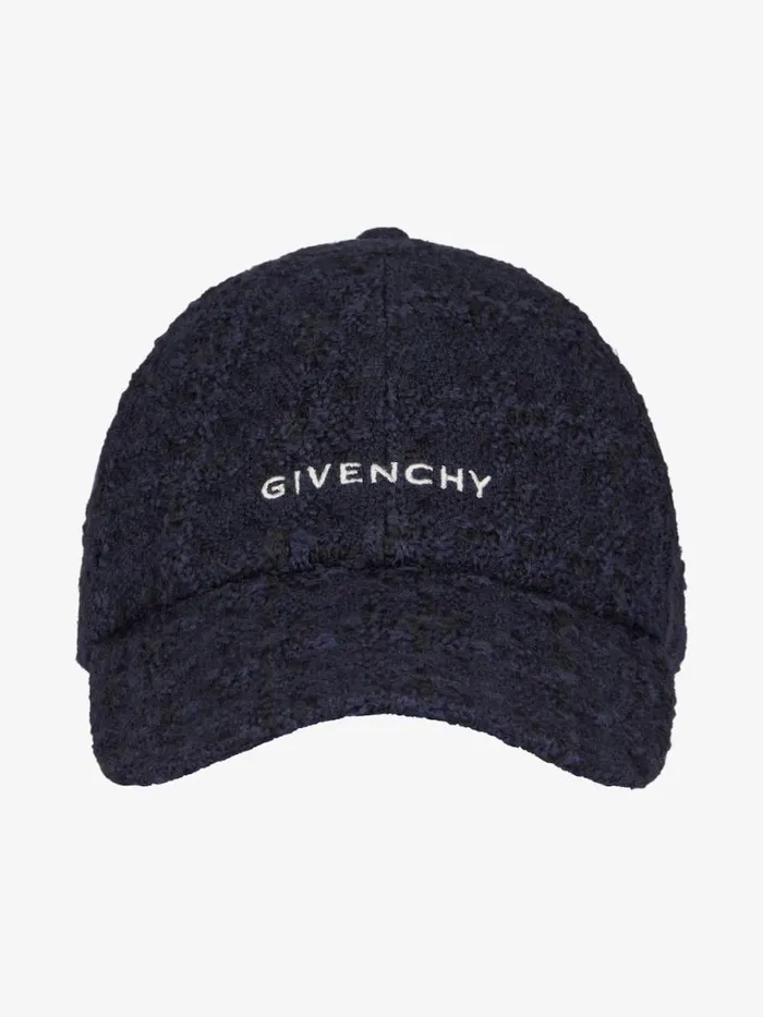 Women Beanies and Caps Givenchy GIVENCHY Embroidered Cap In Tweed Dark Blue Women Beanies and Caps Givenchy GIVENCHY Embroidered Cap In Tweed Dark Blue
