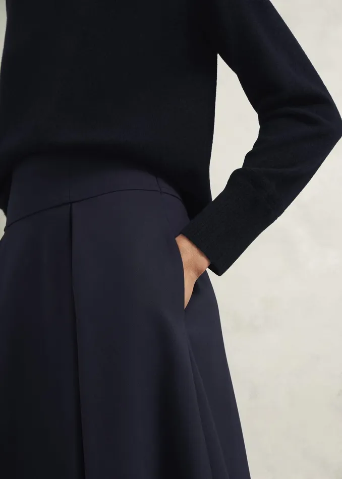 Women Berkeley Skirt With Wool Navy Hobbs Skirts