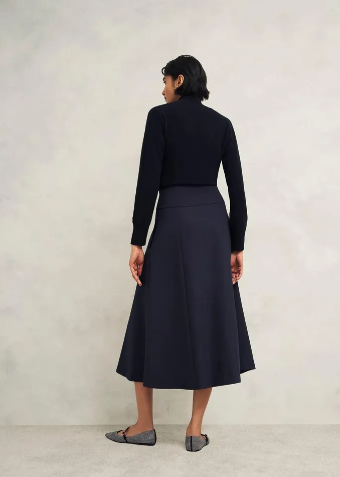 Women Berkeley Skirt With Wool Navy Hobbs Skirts