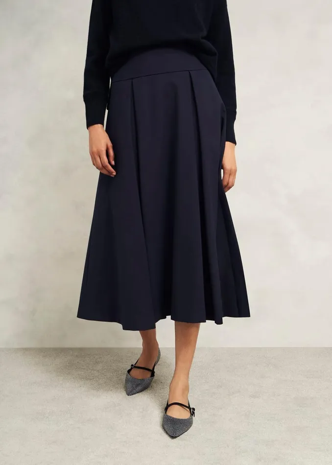 Women Berkeley Skirt With Wool Navy Hobbs Skirts