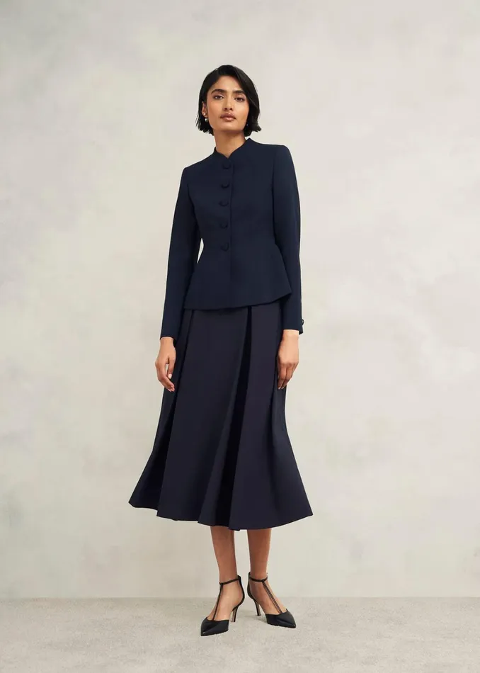 Women Berkeley Skirt With Wool Navy Hobbs Skirts